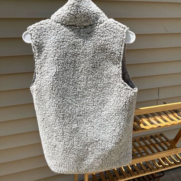 KATYDID || Woman’s Small boho bohemian warm grey vest - Picture 3 of 6